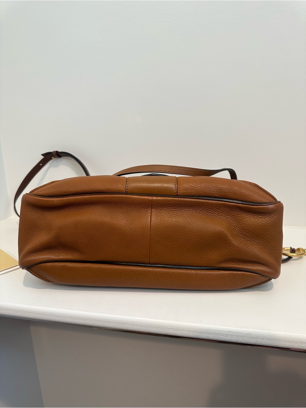 AUTHENTIC Chloe Lexa medium shoulder bag in tan leather - Picture 11 of 17
